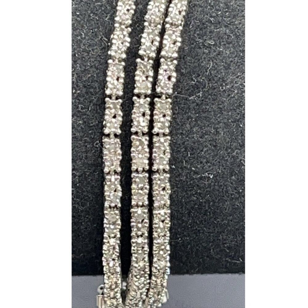 DBJ Dee Berkley 925 Sterling Silver Genuine Diamond Bracelet